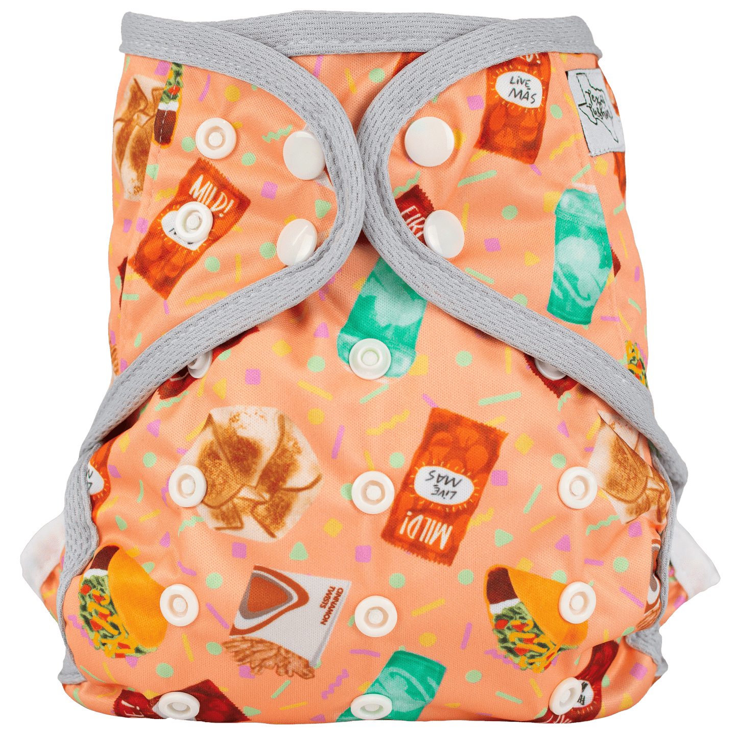 One Size Cover Cloth Diaper Adjustable Fit for Babies 8 to 40 Pounds Texas Tushies