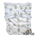 The Good Village Cloth Co. One Size Pocket Diaper | Bow Love - 