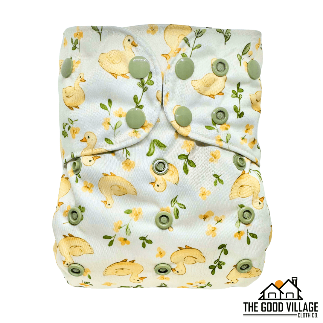 The Good Village Cloth Co. One Size Pocket Diaper - Duckies - 