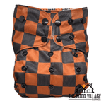 The Good Village Cloth Co. One Size Pocket Diaper | Dusty Checkered - 