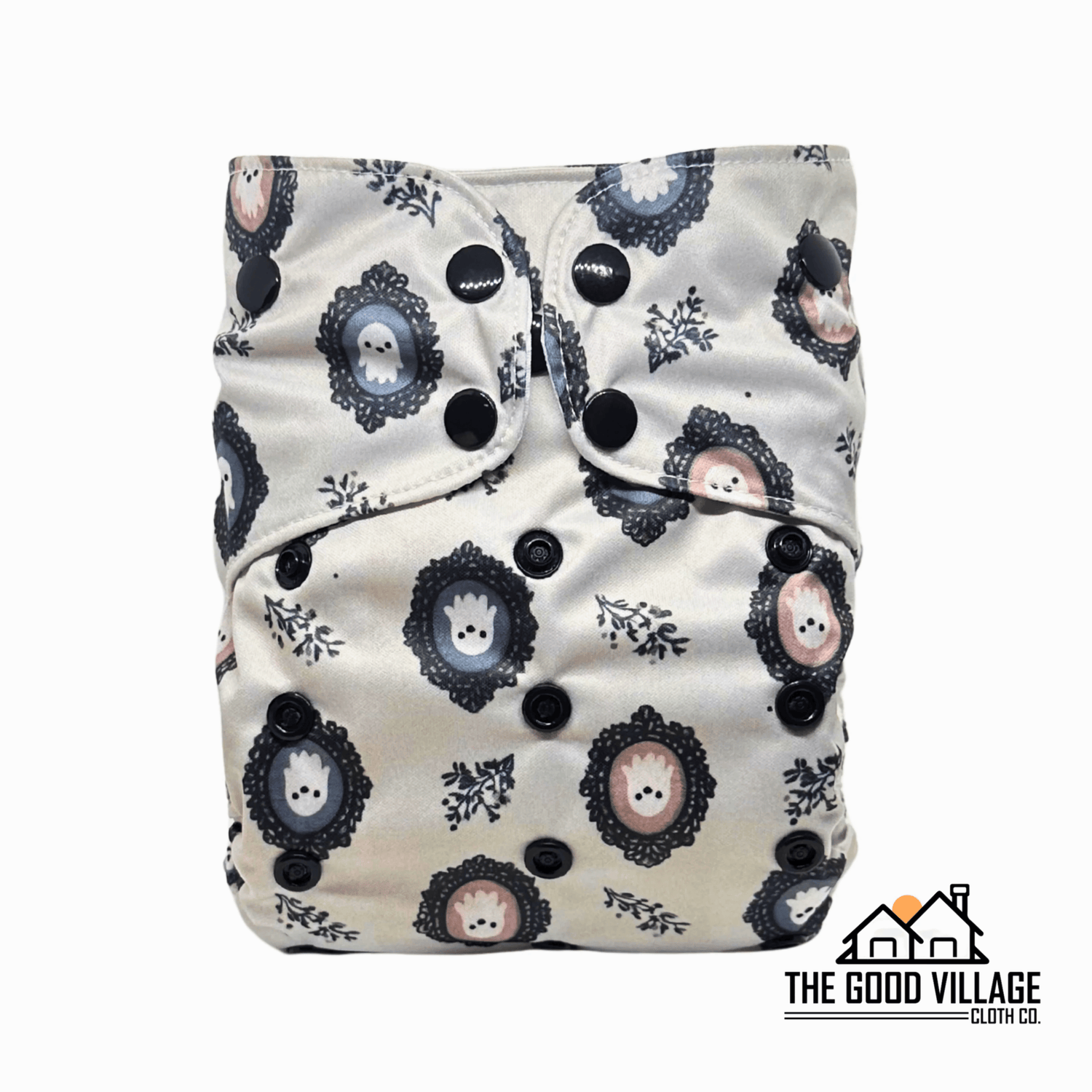 The Good Village Cloth Co. One Size Pocket Diaper - Ghostly Ghouls - 