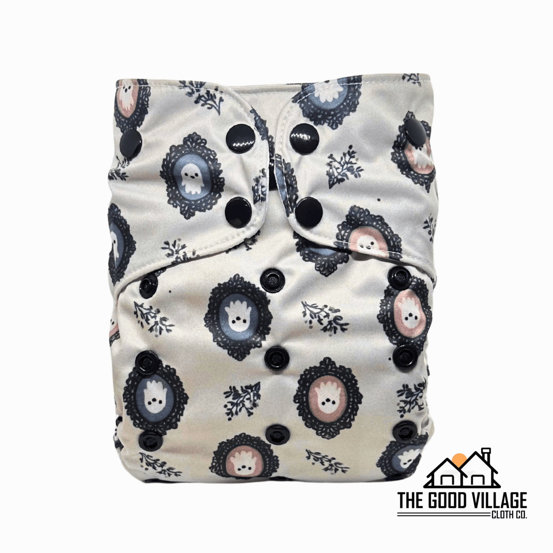 The Good Village Cloth Co. One Size Pocket Diaper - Ghostly Ghouls - 
