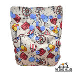 The Good Village Cloth Co. One Size Pocket Diaper | Little Ringmaster - 