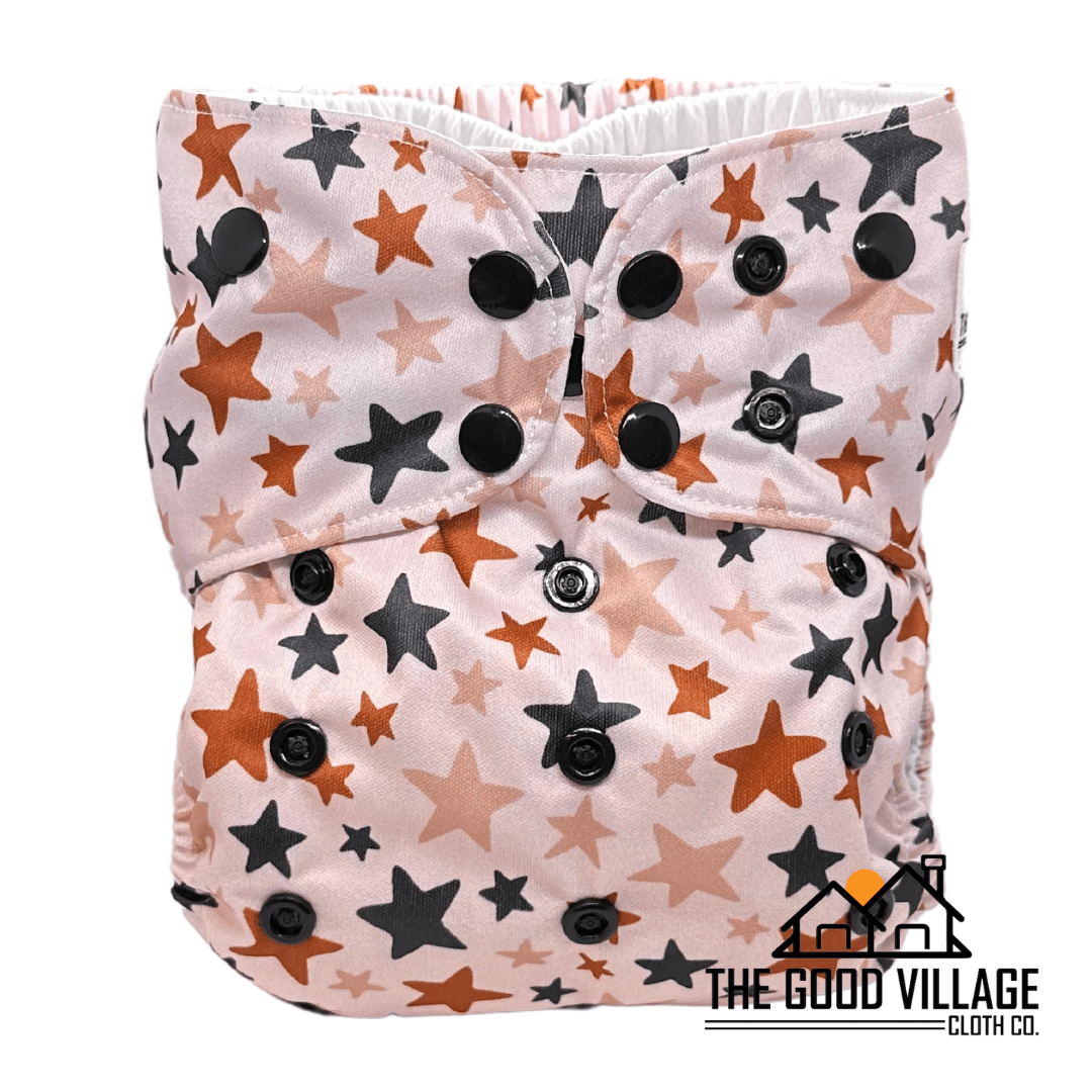 The Good Village Cloth Co. One Size Pocket Diaper | Little Stars - 