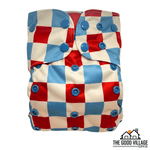 The Good Village Cloth Co. One Size Pocket Diaper | Patriotic Picnic - 