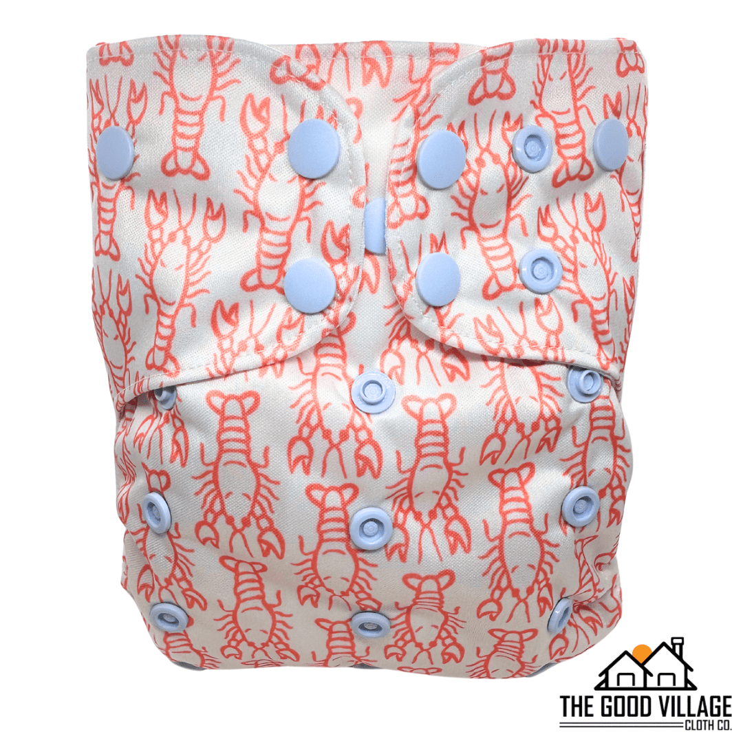 The Good Village Cloth Co. One Size Pocket Diaper | Pinchy Pals - 