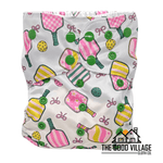 The Good Village Cloth Co. One Size Pocket Diaper | Pink Pickleball - 