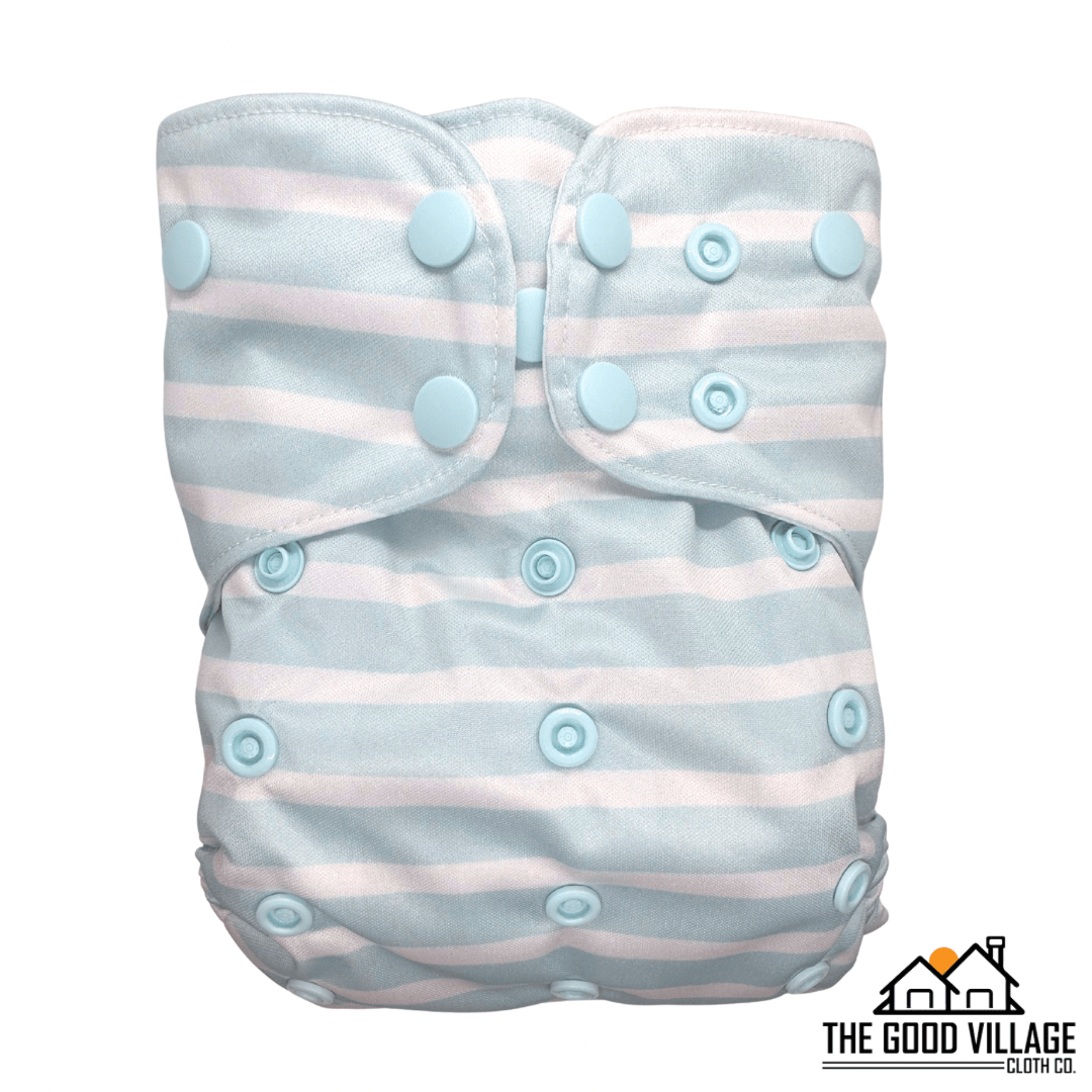 The Good Village Cloth Co. One Size Pocket Diaper | Sailor's Breeze - 