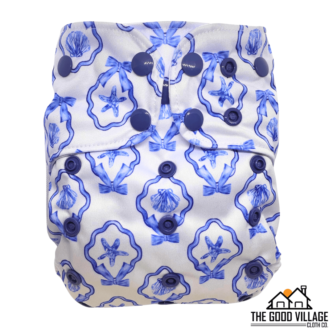 The Good Village Cloth Co. One Size Pocket Diaper | Sailor’s Keepsake - 