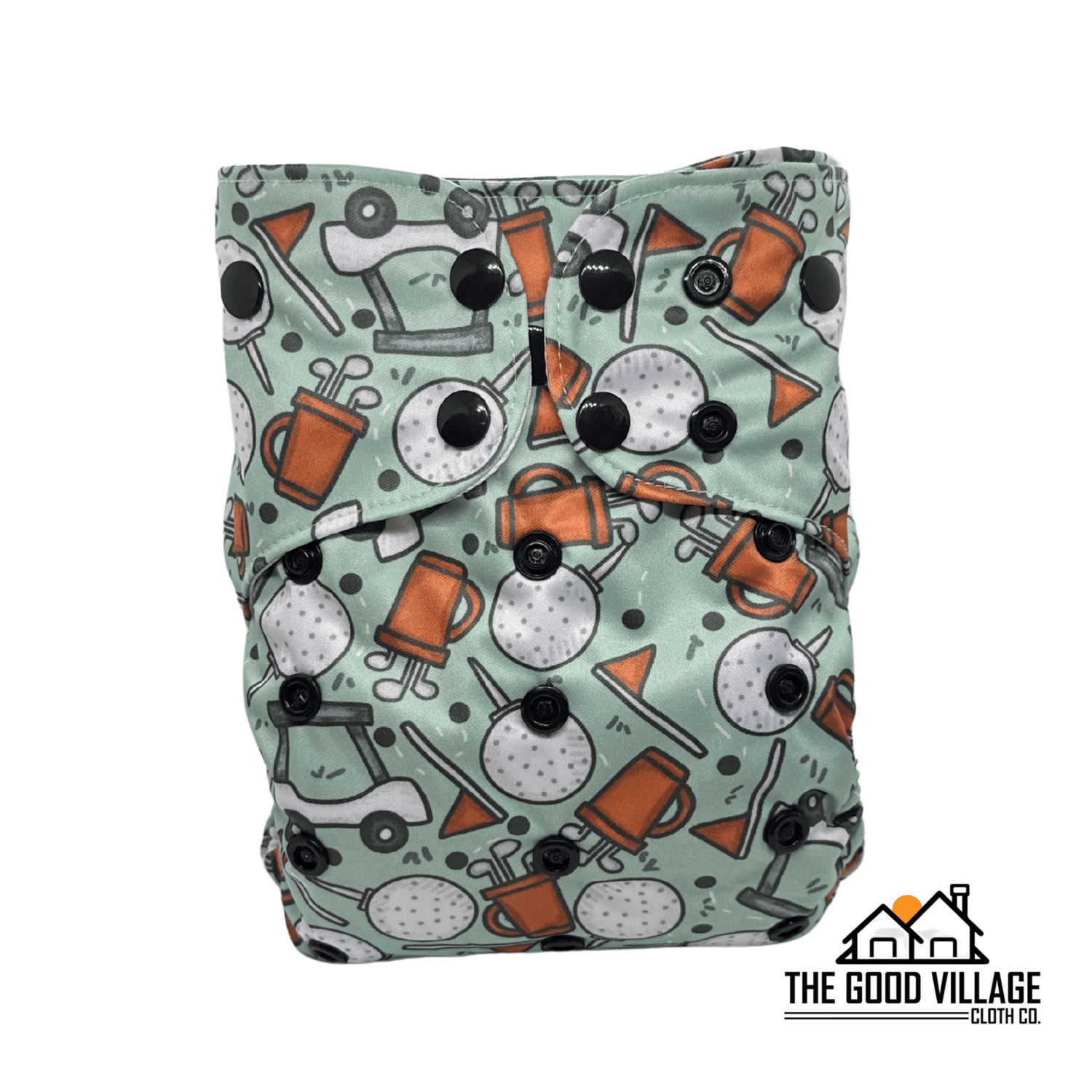 The Good Village Cloth Co. One Size Pocket Diaper - Tee Time - 