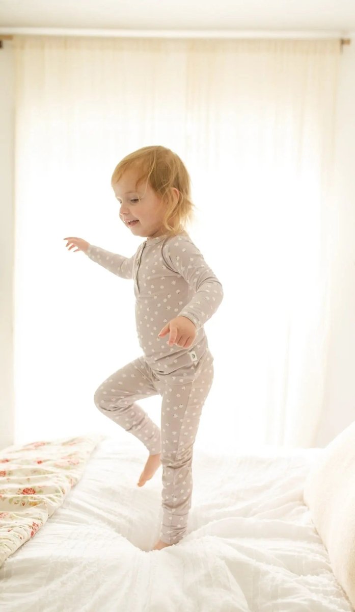 Little Joy Co. Oopsie Daisy 2Pc Bamboo Pajama Set For Kids Cozy Sleepwear - Everetts Place Boutique - 