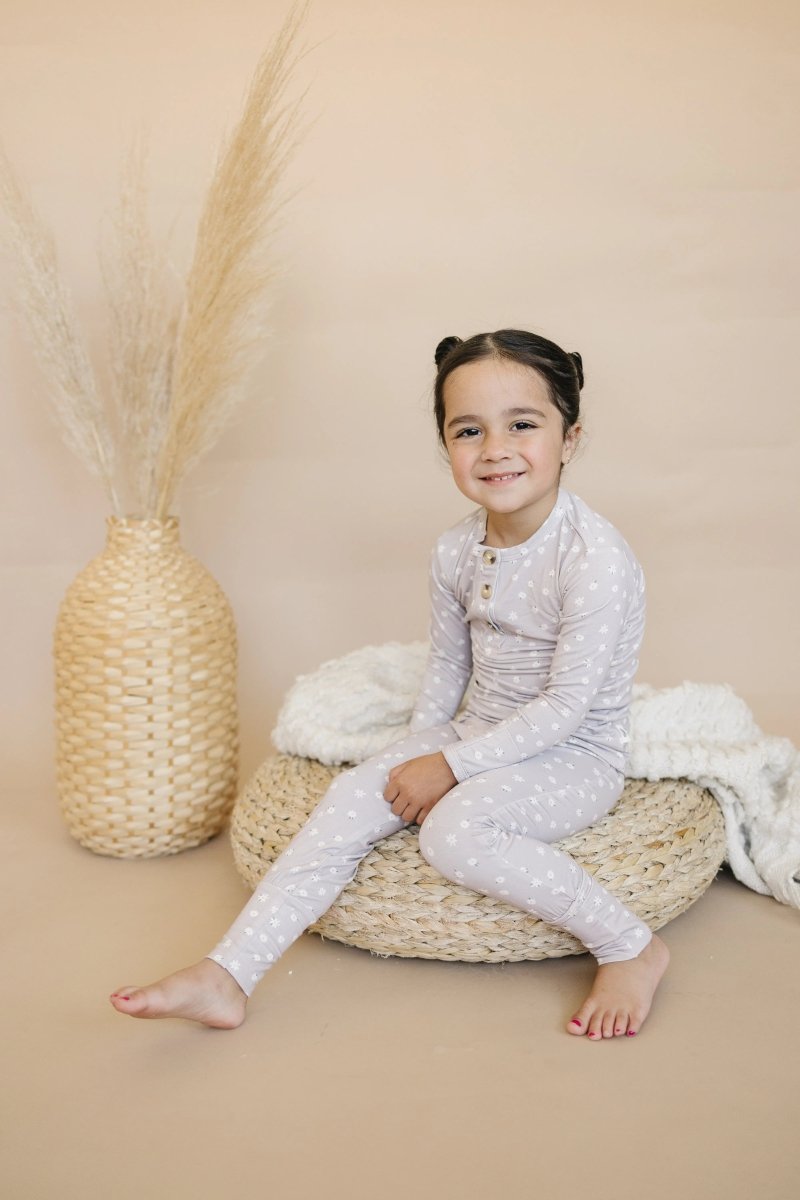 Little Joy Co. Oopsie Daisy 2Pc Bamboo Pajama Set For Kids Cozy Sleepwear - Everetts Place Boutique - 