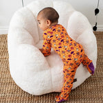 Bestaroo Orange Boo Crew Footie For Babies Cozy Two Way Zipper Pajama - 