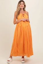 PinkBlush Stylish Maternity Maxi Dress with Embroidery and Tassel Tie for Expecting Mothers - Apparel & Accessories > Clothing > Maternity Clothing > Maternity Dresses Apparel & Accessories > Clothing > Dresses
