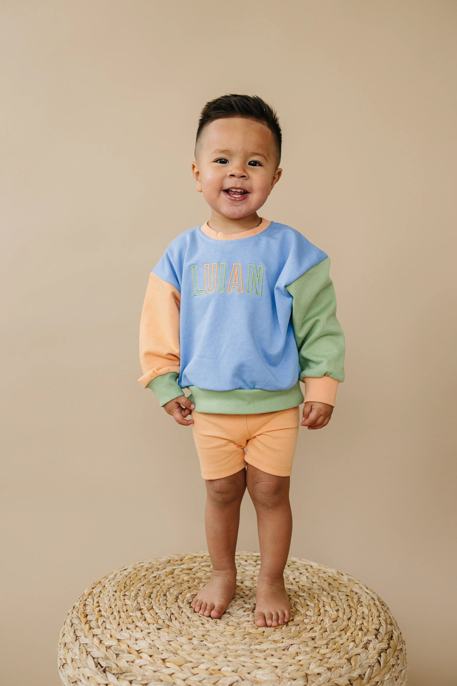 Little Joy Co. Orange Ribbed Bike Shorts - Everetts Place Boutique -