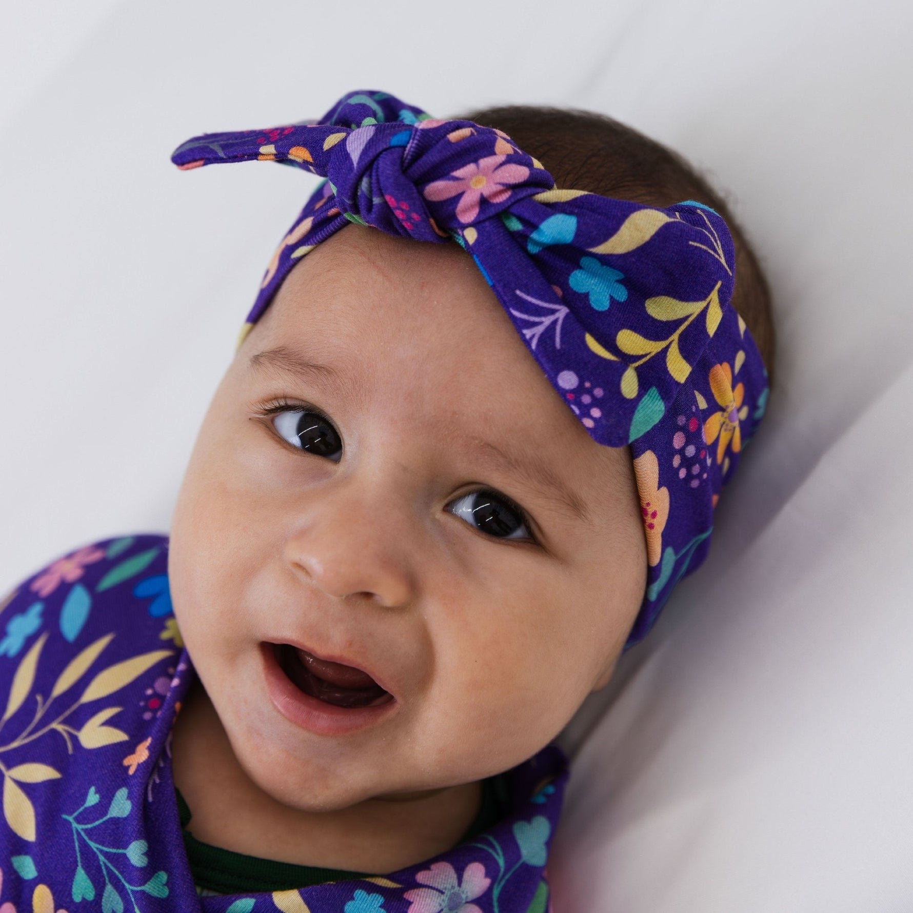 Bam & Stitch Orchid Gardens Bow Headband - 