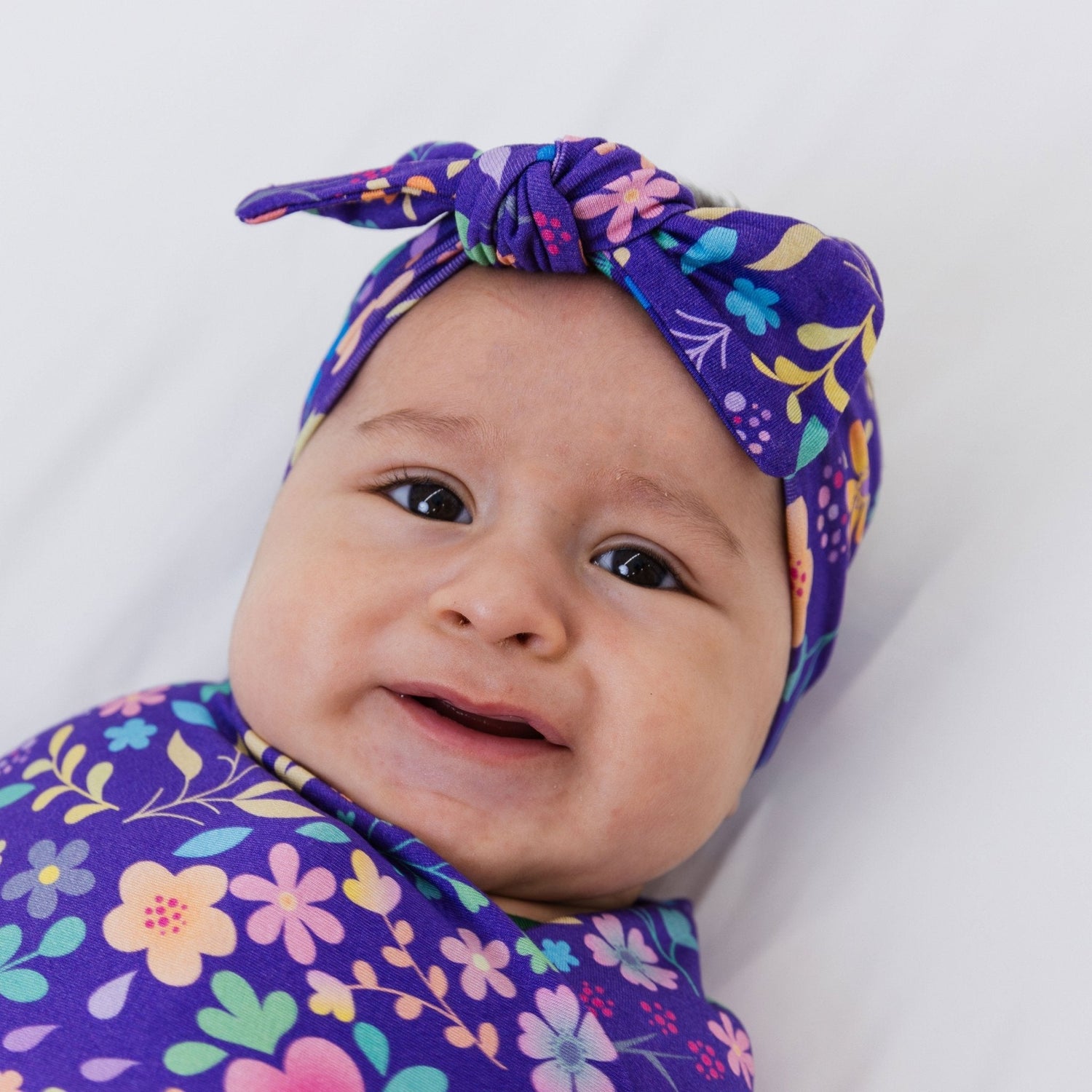 Bam & Stitch Orchid Gardens Bow Headband - 