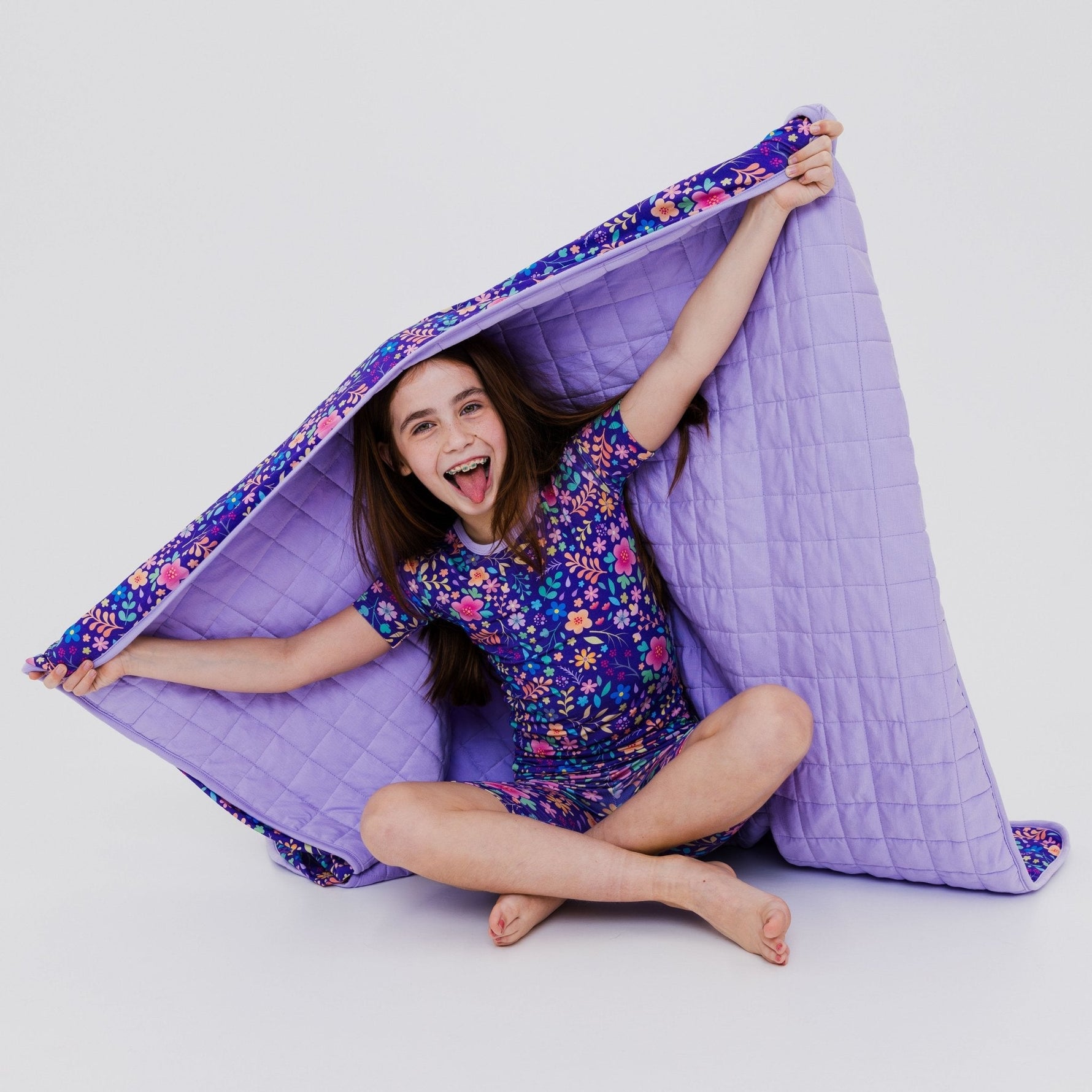 Bam & Stitch Orchid Gardens Kids Blanket - 