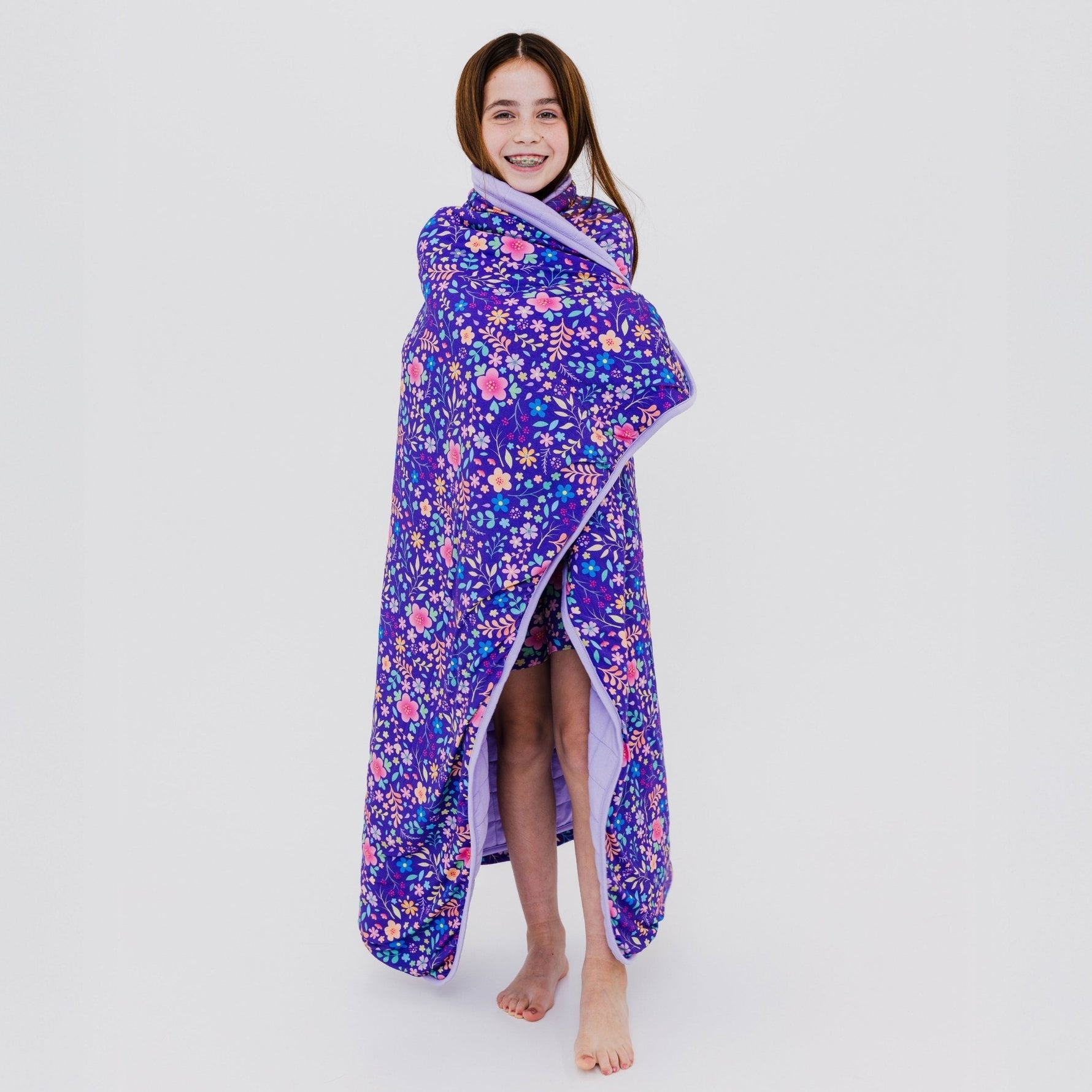 Bam & Stitch Orchid Gardens Kids Blanket - 