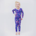 Bam & Stitch Orchid Gardens Long Sleeve Pajamas - 