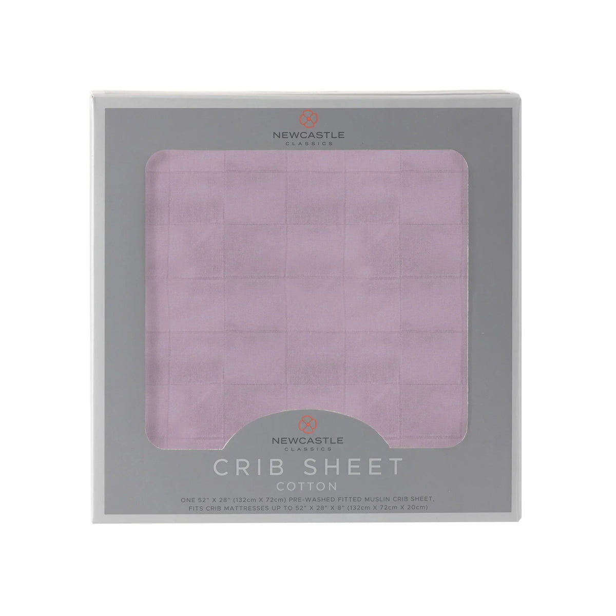 Newcastle Classics Orchid Lavender Cotton Crib Sheet Soft Breathable Fabric for Babies - 