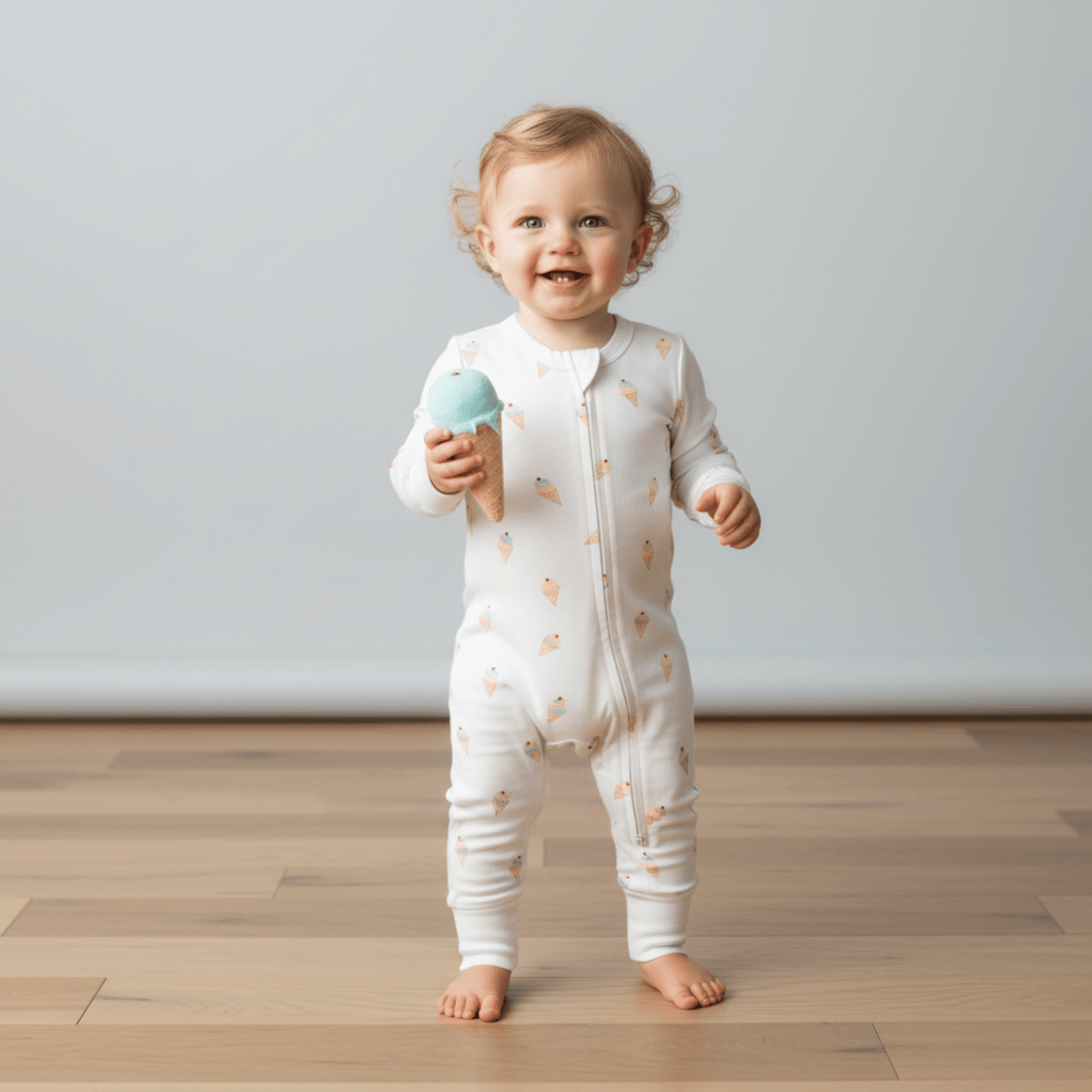 Organic 2-Way Zip Romper - Ice Cream - Sleeve, Baby & Toddler Clothing, Child, Overall, Baby Products | Everetts Place