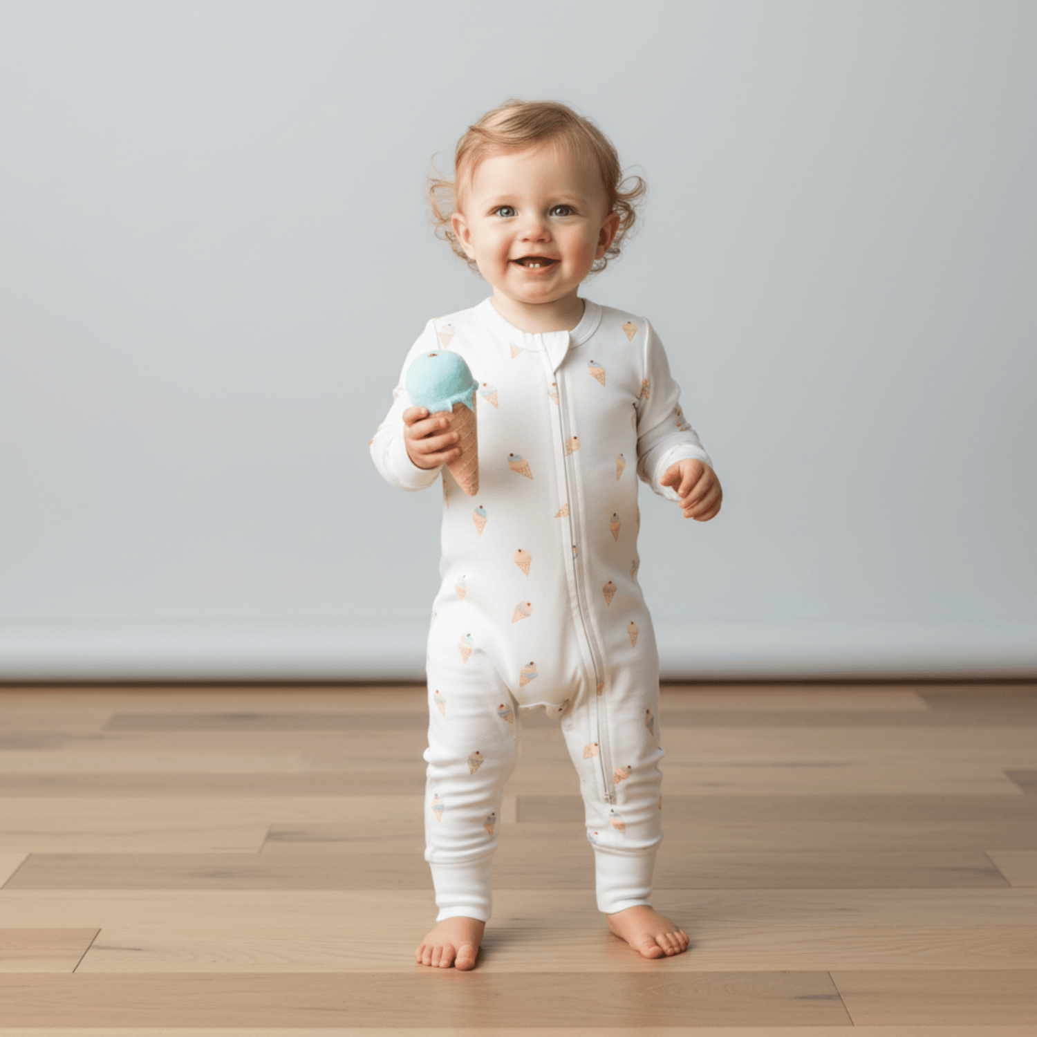 Organic 2-Way Zip Romper - Ice Cream - Sleeve, Baby & Toddler Clothing, Child, Overall, Baby Products | Everetts Place