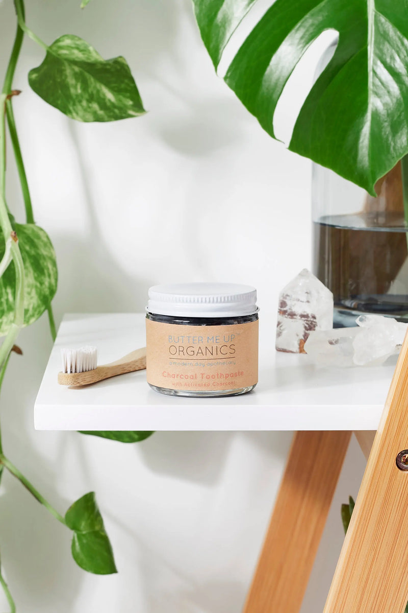 Organic Activated Charcoal Whitening Toothpaste Natural Black Toothpaste Butter Me Up Organics