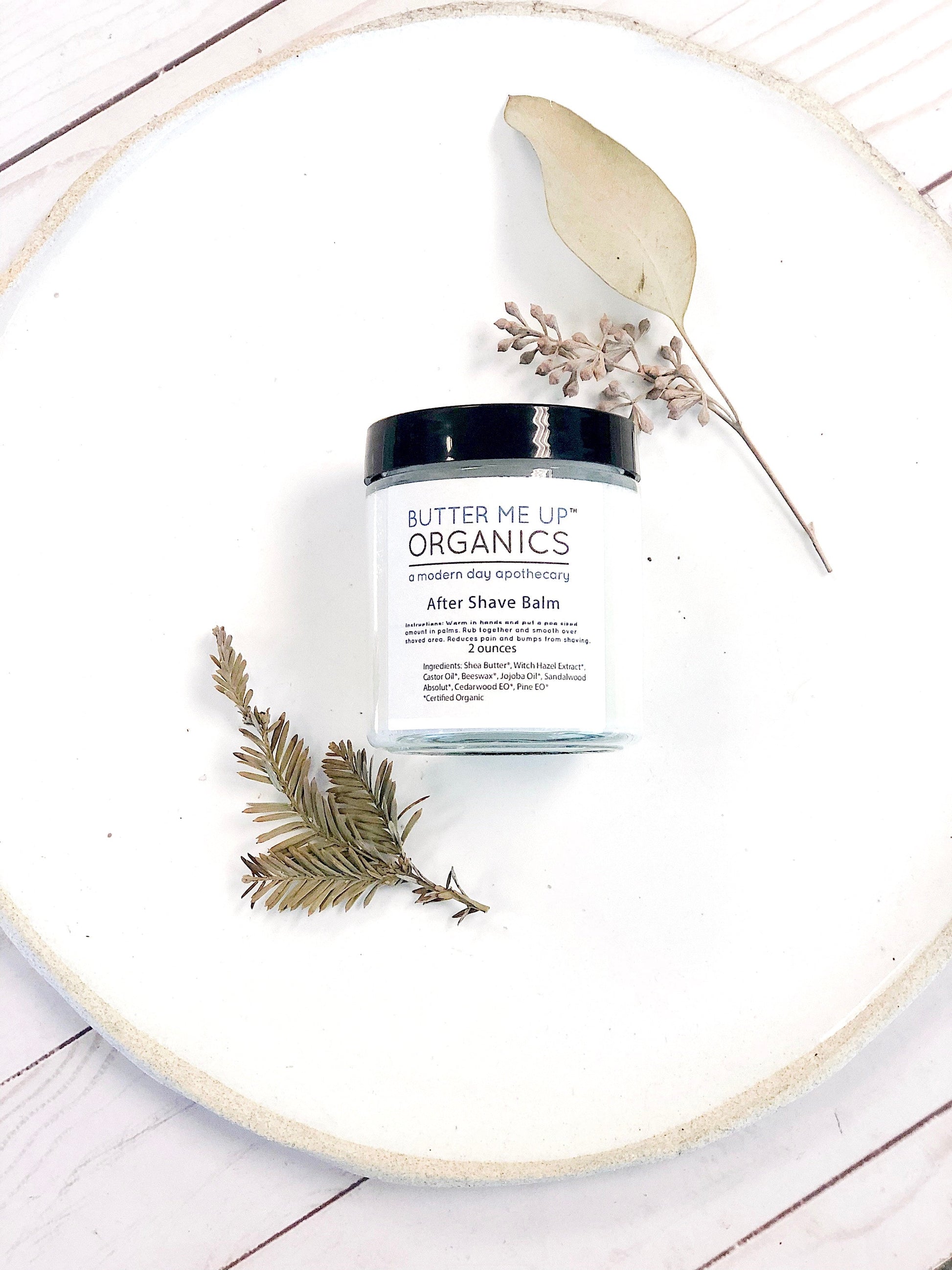 Organic After Shave Balm Moisturizing Shaving Set Gifts for Men Dad Husband Butter Me Up Organics