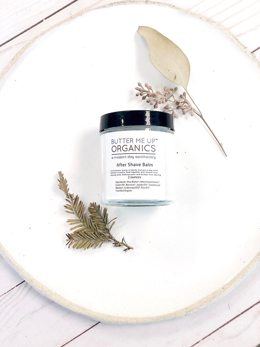 Butter Me Up Organics Organic After Shave Balm Set with Moisturizing Formula for Men - 