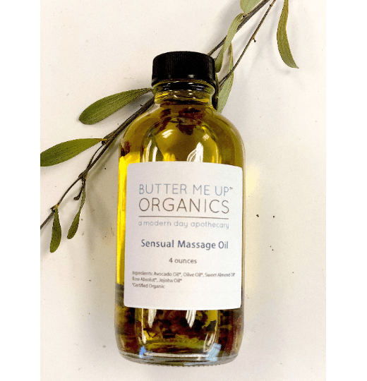 Organic Avocado Olive Massage Oil with Sweet Almond and Rose Scent for Couples - Everetts Place