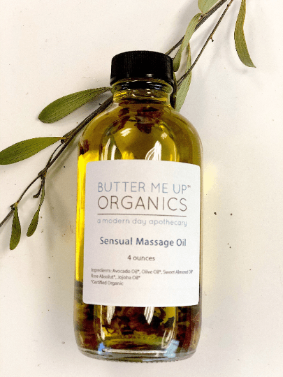 Organic Avocado Olive Massage Oil with Sweet Almond and Rose Scent for Couples - Everetts Place