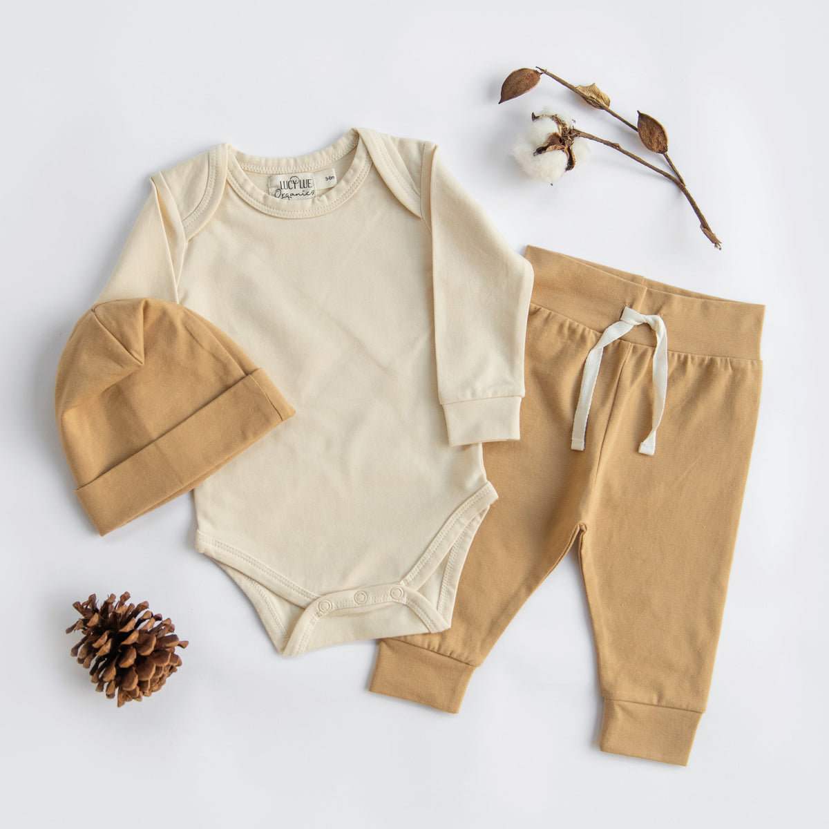 LUCY LUE ORGANICS organic baby bodysuit | long sleeve everyday cotton onesie
