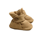 LUCY LUE ORGANICS Organic Baby Booties | Caramel - Everetts Place Boutique - 