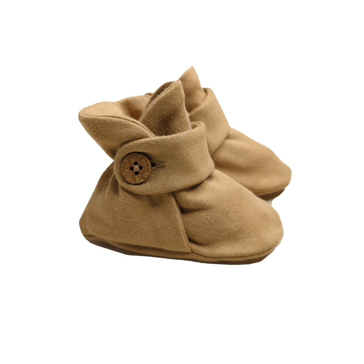 LUCY LUE ORGANICS Organic Baby Booties | Caramel - Everetts Place Boutique - 
