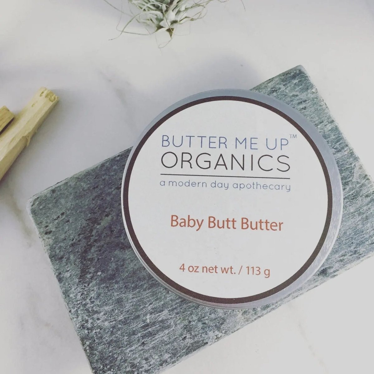 Butter Me Up Organics Organic Baby Butt Butter Diaper Cream Safe for Cloth Diapers - 