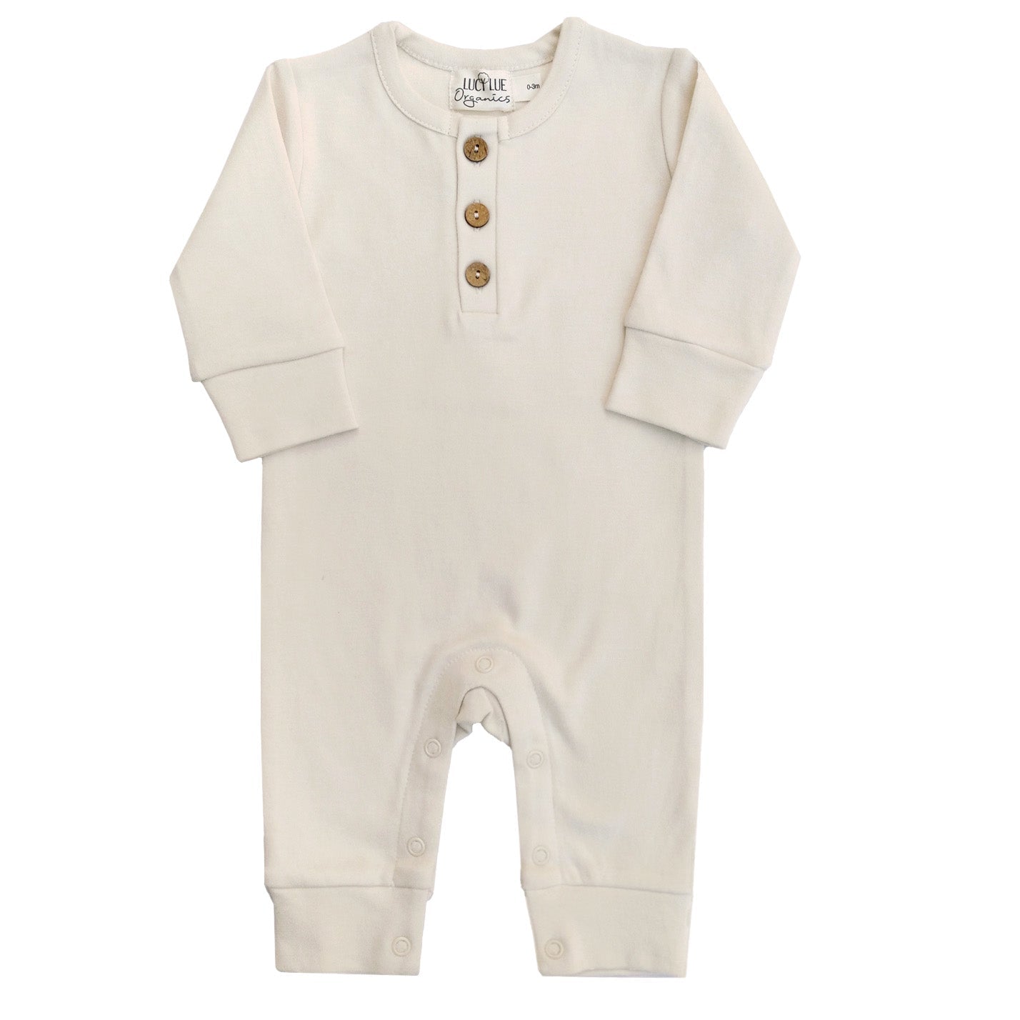 LUCY LUE ORGANICS organic baby romper | long sleeve cotton one - piece