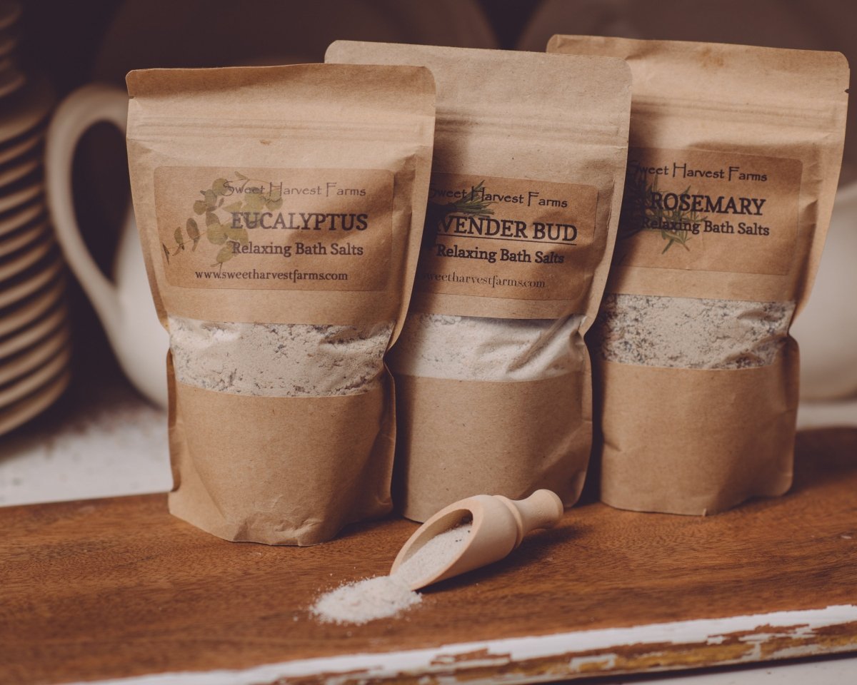 Sweet Harvest Farms Organic Bath Salts Soak Relaxing Therapeutic Detoxing 1 Lb - Everetts Place Boutique - 