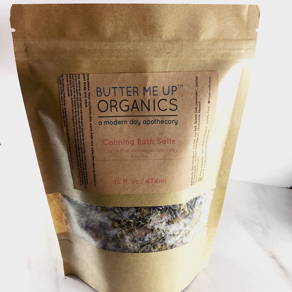 Butter Me Up Organics Organic Bath Salts with Lavender and Chamomile for Stress Relief Relaxation - 