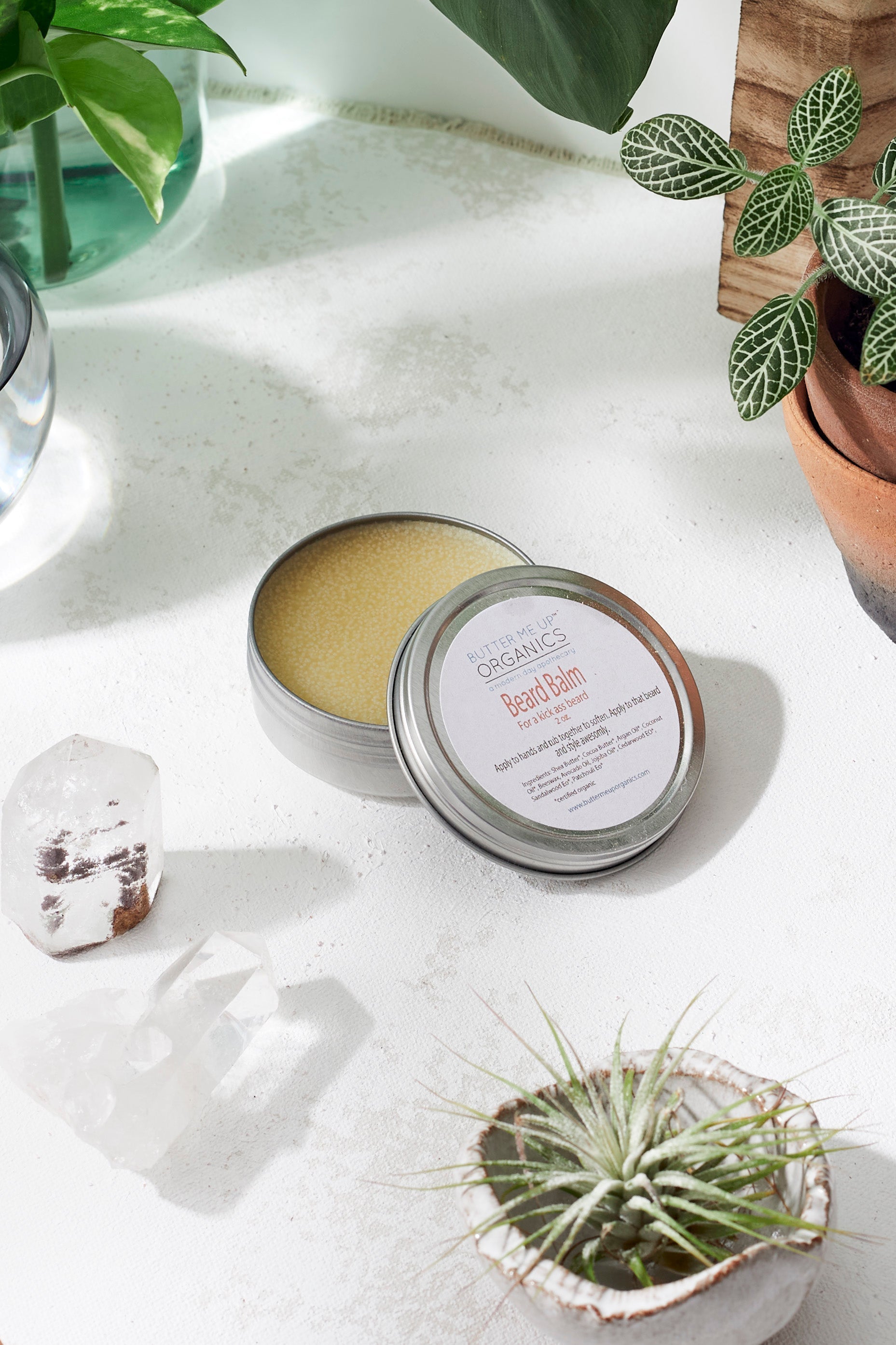 Organic Beard Balm Natural Grooming Conditioner For Polished Facial Hair Butter Me Up Organics