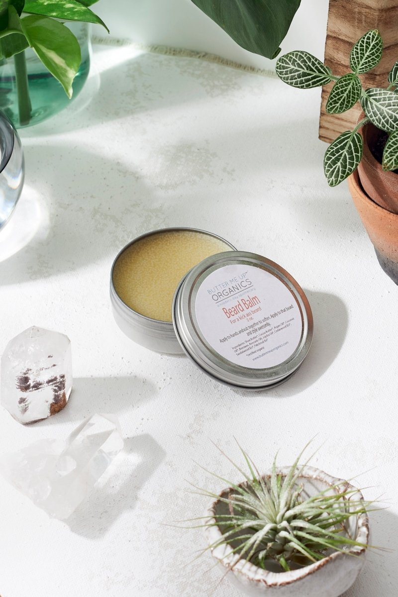 Butter Me Up Organics Organic Beard Balm Natural Conditioning Formula for Stylish Men - 