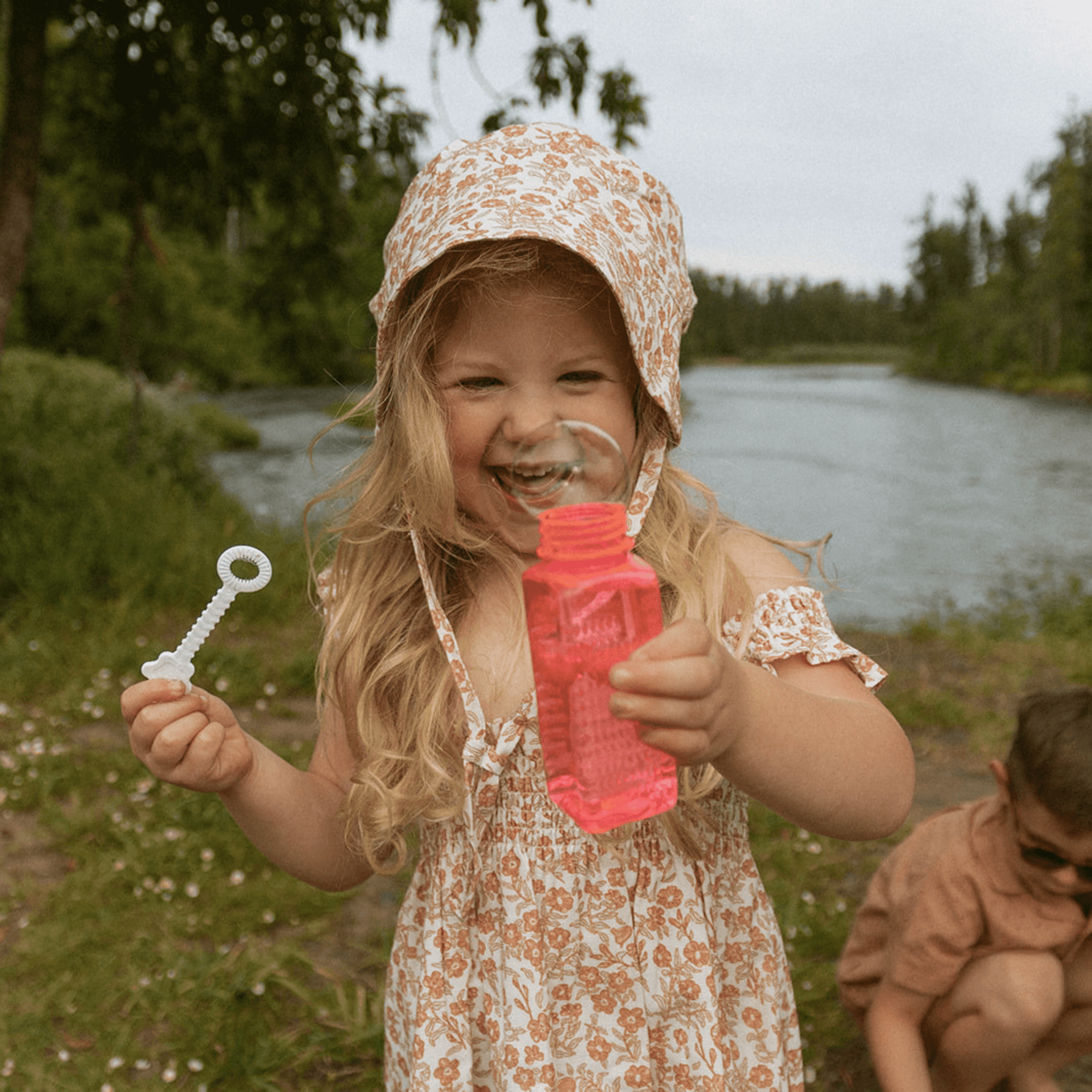 Organic Bucket Sun Hat - Sienna - Child, Pink, Bottle, Toddler, Drinking | Everetts Place