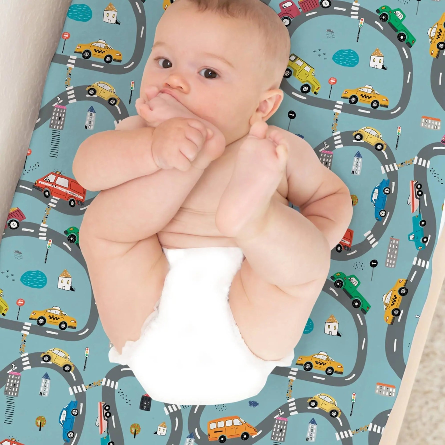 Norani Baby Organic Changing Pad Cover - Cars - 