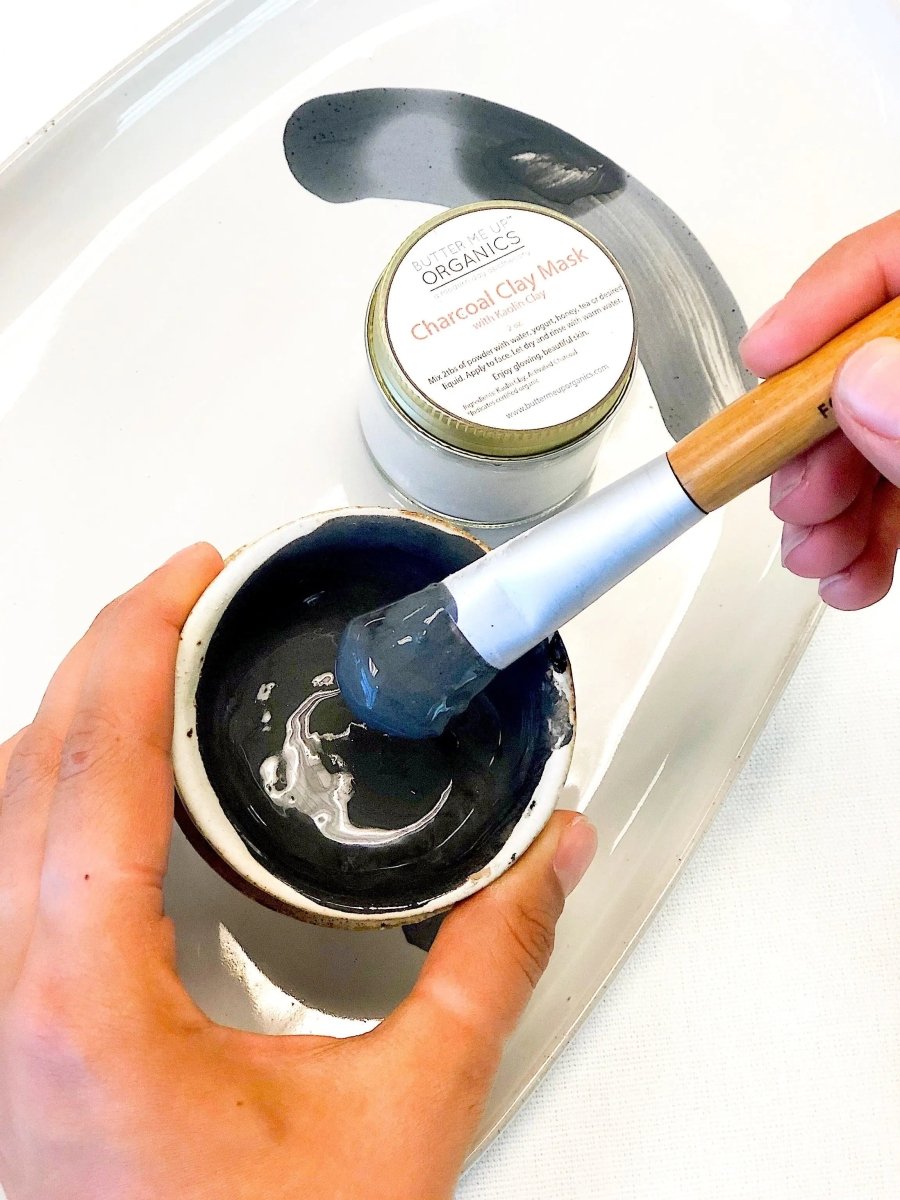 Butter Me Up Organics Organic Charcoal Mask with Detoxifying Ingredients for Clear Glowing Skin - 