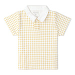 Makemake Organics Organic Collar Tee & Shorts Set - Dotty Gingham