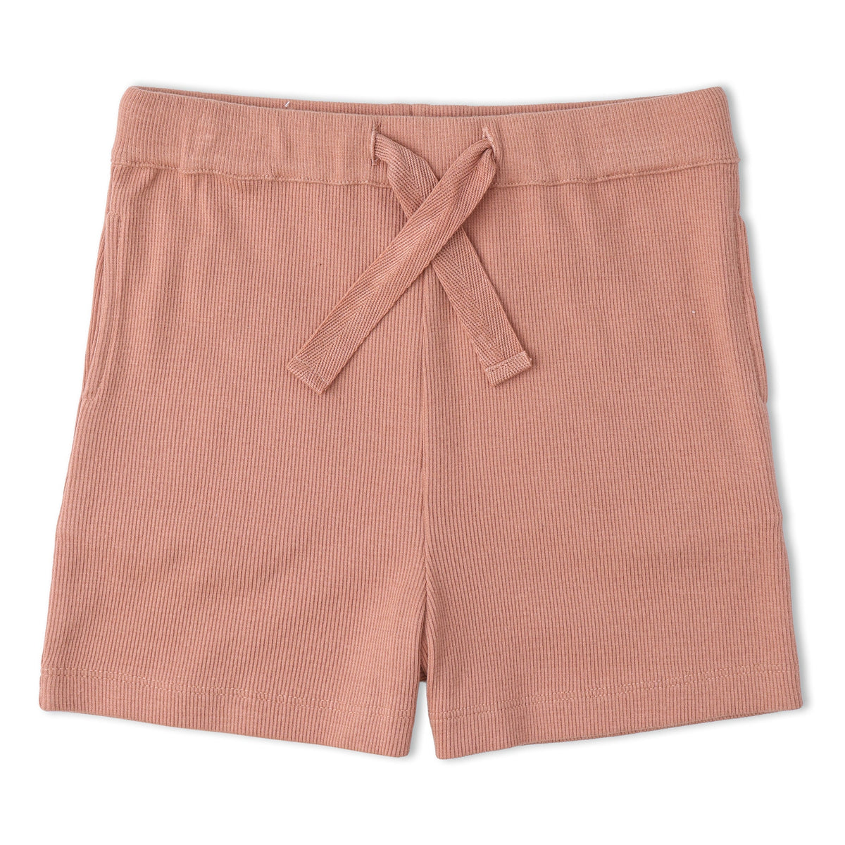 Makemake Organics Organic Collar Tee & Shorts Set - Terra Stripes