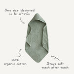 Mushie Organic Cotton Baby Hooded Towel - 