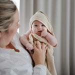 Mushie Organic Cotton Baby Hooded Towel Soft and Absorbent for Cozy Cuddles - Everetts Place Boutique - 