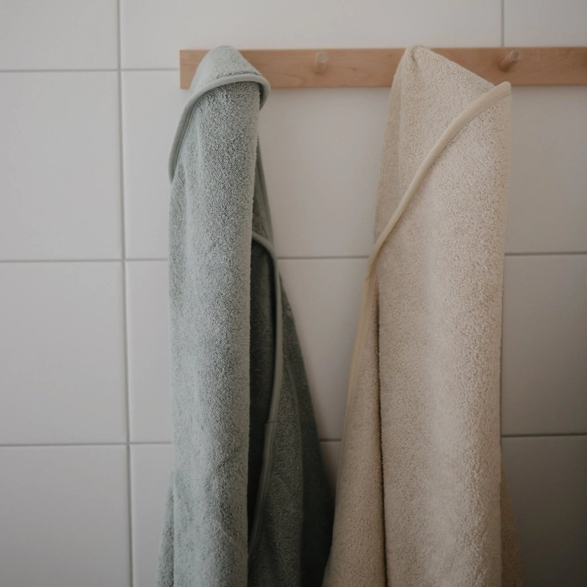 Mushie Organic Cotton Baby Hooded Towel Soft and Absorbent for Cozy Cuddles - 