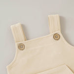 Newcastle Classics Organic Cotton Baby Overall with Buttons and Front Pocket for Comfort - 
